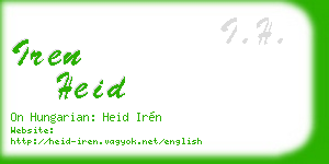 iren heid business card